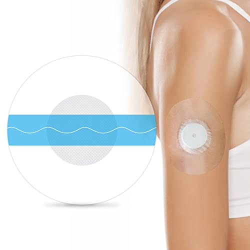 40Pack Latex-Free Medical Adhesive Patches for Freestyle Libre 2/3-Precut CGM Tape with No Glue On The Center Waterproof and Strong Stick for Long Stay