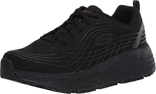 Skechers Work Max Cushioning Elite, Women's, Black, Soft Toe, Slip Resistant Athletic (8.5 M)