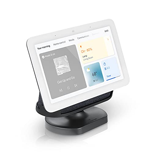 Wasserstein Adjustable Stand for Google Nest Hub (2nd Gen) - Made for Google (Charcoal)