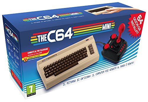 The C64 Mini Console Videogames Deep Silver (EU IMPORT) + 1 Joystick + 64 Games Pre-Installed