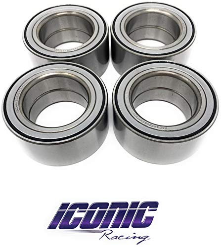 Iconic Racing Both Front and Rear Wheel Hub Bearings Compatible with Polaris RZR 900 1000 4 S XP XC Turbo All Models