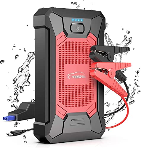 YABER Car Jump Starter 1200A 12000mAh 12V Portable Car Battery Jump Starter (up to 6.0L Gas/5.0L Diesel) Auto Car Jumper Starter Portable Battery Booster with LED Flashlight, Compact Size