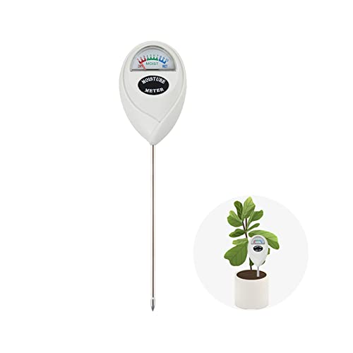 IUSEIT Soil Moisture Meter,Soil Hygrometer for Plants, Soil Water Gauge Meter Indoor Outdoor, Soil Moisture Sensor for Garden, Lawn, Farm Plants Care(White)