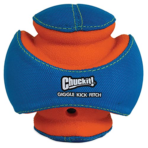 ChuckIt! Kick Fetch Dog Toy Ball With Giggle Sounds, Small