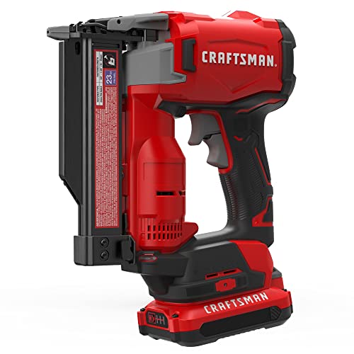 CRAFTSMAN V20 Pin Nailer Kit, 23 Gauge, Cordless, Battery and Charger Included (CMCN623C1)