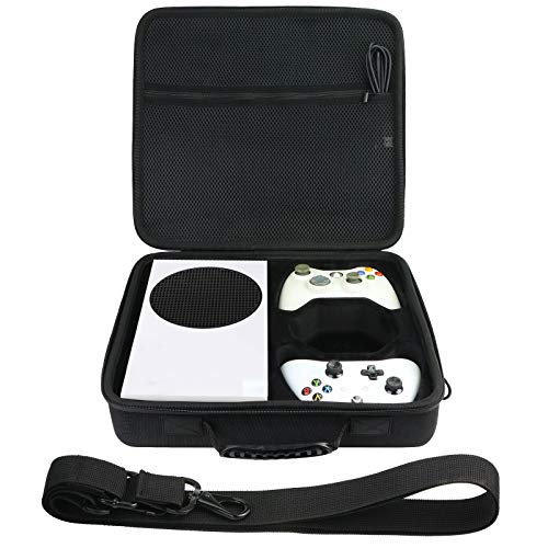 co2CREA Hard Travel Case Replacement for Xbox Series S Game Console Wireless Controller (Black Case)
