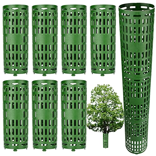 YGAOHF Tree Trunk Protector, 7 Pack Plant and Tree Guard Protector, Expandable Tree Bark Protector, Easy to Use, Great Protection from Trimmers, Mowers, Animals