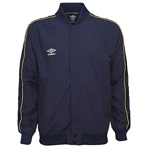 Umbro Men's Premier League Logo Jacket, Navy/Turkish Sea Medium