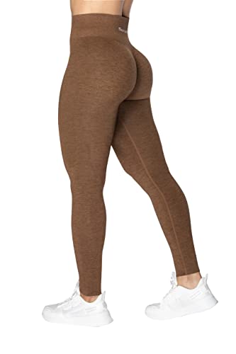 Sunzel Scrunch Butt Lifting Leggings Women High Waisted Seamless Workout Leggings Gym Tights Tummy Control Yoga Pants Brown