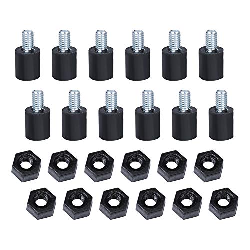 iFlight 12PCS M3X7+4.5 Anti-Vibration Fixed Screws Mounting Hardware Spacer Standoff RC Screws kit with 12PCS M3 Nylon Hex Nut for Naze32 CC3D F3 F4 Flight Controller FPV Racer