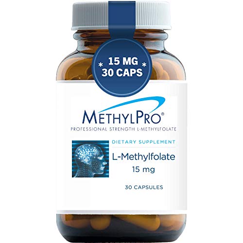 MethylPro 15mg L-Methylfolate (30 Capsules) - Professional Strength Active Methylfolate, 5-MTHF Supplement for Mood, Brain Health + Immune Support, Non-GMO + Gluten-Free with No Fillers
