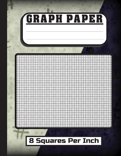 Graph Paper 8 Squares Per Inch: Primary Composition Notebook With Graph Paper 1/8 Inch Squares | Quad Ruled Grid for Math, Calculus, Algebra, ... Bleed | 8x8 Square | Abstract Aesthetic Cover