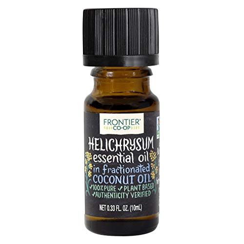 Frontier Co-op Helichrysum Essential Oil in Fractionated Coconut Oil, Soothing and Energizing | GC Tested for Purity | 9.75ml (0.33 fl. oz.)