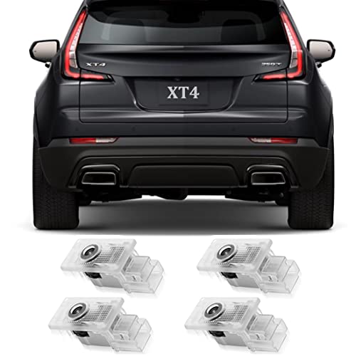 Car Door Lights Logo Projector Compatible with SRX XTS ATS XT4 XT5 XT6, 4PCS No Fade HD Dual Plug Puddle Welcome Light, Easy Installation, Plug-and-Play(4-Pack)