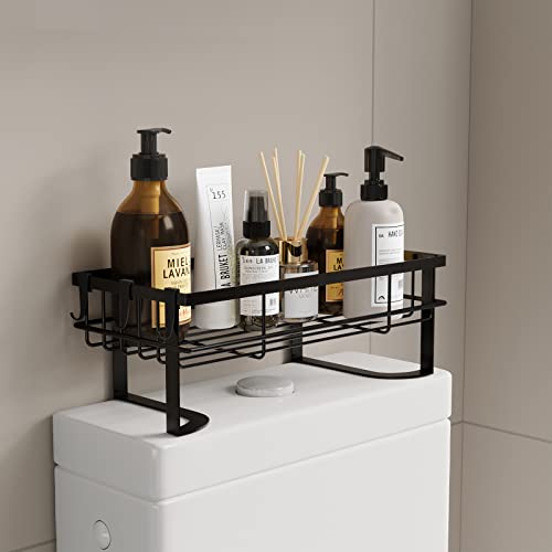 BriCabel Over The Toilet Storage - Bathroom Organizer Over Toilet, Multifunctional Toilet Storage Shelf, No Drilling Design Bathroom Toilet Rack for Small Spaces(1-Tier)