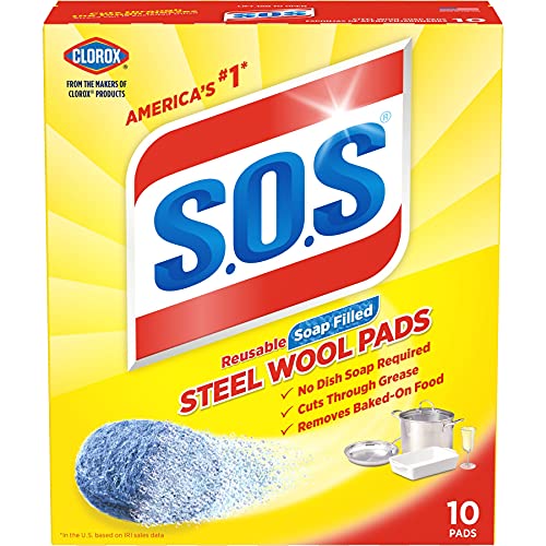 S.O.S-10002 , Steel Wool Soap Pads, 10 Ct