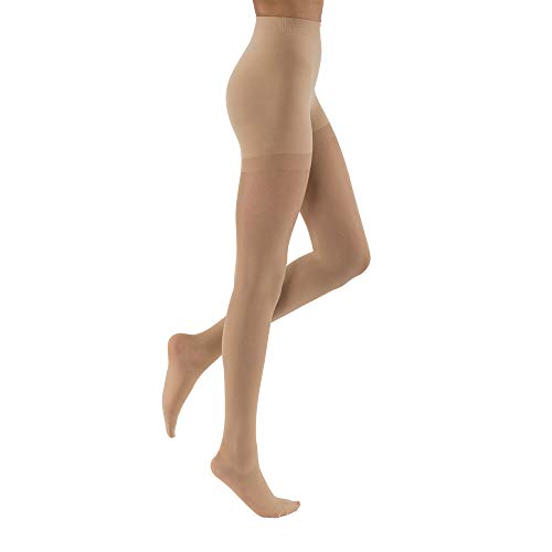 JOBST UltraSheer Waist High 15-20 mmHg Compression Stockings Pantyhose, Closed Toe, Small, Natural