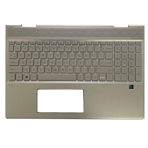 Replacement for HP Envy x360 15 DR 15T-DR000 15T-DR000 15T-DR100 Convertible 15-dr1009TU Laptop Upper Case Palmrest Keyboard Touchpad Assembly Part L56974-001 Top Cover Sliver