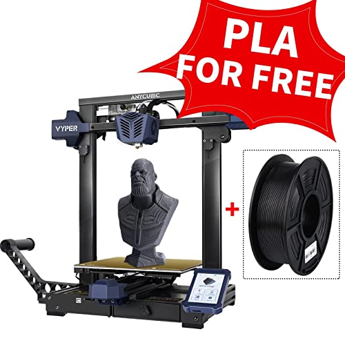 ANYCUBIC Vyper FDM 3D Printer and ANYCUBIC PLA 3D Printer Filament(Black) Bundle