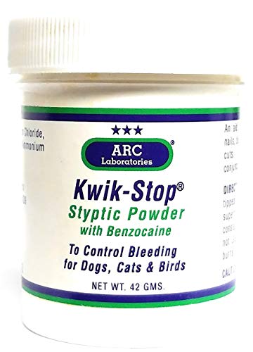 ARC Laboratories Kwik-Stop Styptic Powder for Dogs, Cats and Birds (42-gm container) by Arc International