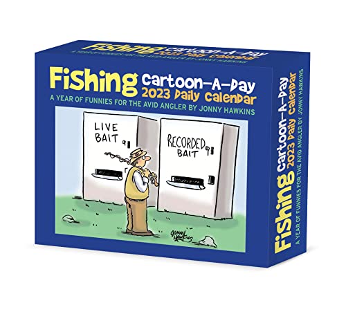 Fishing Cartoon-A-Day by Jonny Hawkins 2023 Box Calendar
