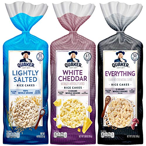 Quaker Large Rice Cakes, 3 Flavor Topper Variety Pack, Pack of 6