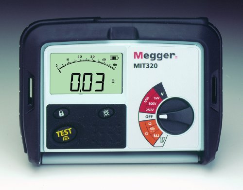 Megger MIT320-EN Insulation Tester, 1000 Megaohms Resistance, 250V, 500V, 1000V Test Voltage