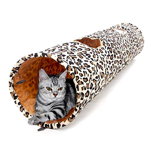 PAWZ Road Cat Toys Collapsible Tunnel Dog Tube for Fat Cat,Rabbits,Dogs Length 51" Diameter 12"
