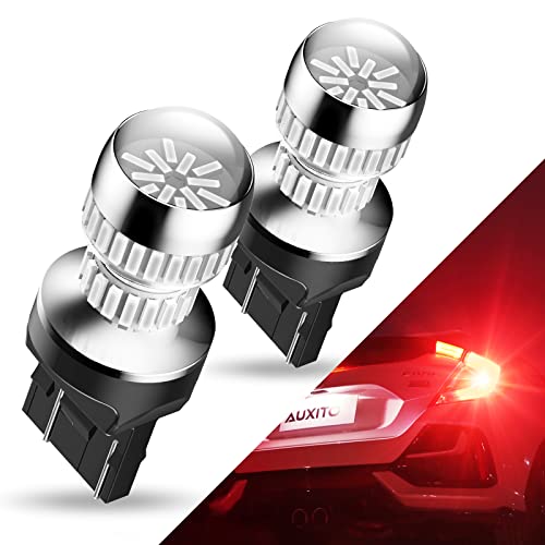 AUXITO Upgraded 7440 7443 LED Bulb Red for Tail Lights Brake Lights, Super Bright T20 W21W 7441 7444 LED Lights with Projector for Stop Tail Brake Turn Signal Lights, Pack of 2