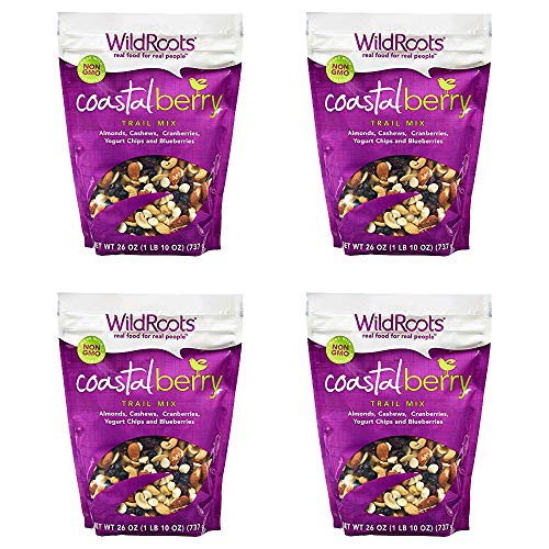 Wild Roots 100% Natural Trail Mix Coastal Berry Blend Special Value 4 PacK (26 oz Each)