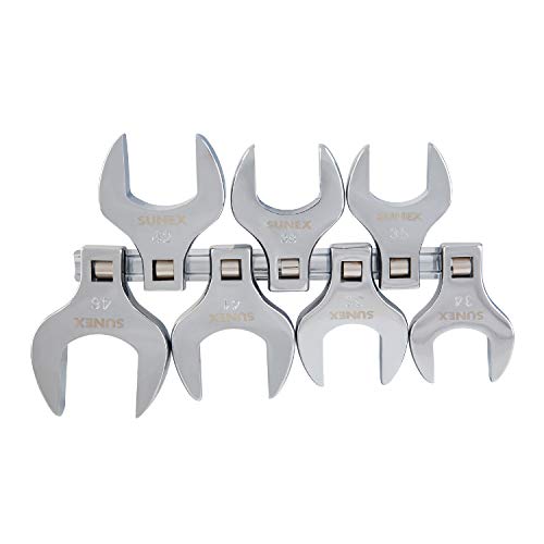 Sunex 9740A 7 Piece 1/2" Dr. Metric Jumbo Crowfoot Wrench Set CRV