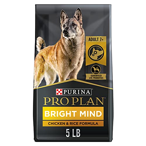 Purina Pro Plan Senior Dog Food With Probiotics for Dogs, Bright Mind 7+ Chicken & Rice Formula - 5 lb. Bag