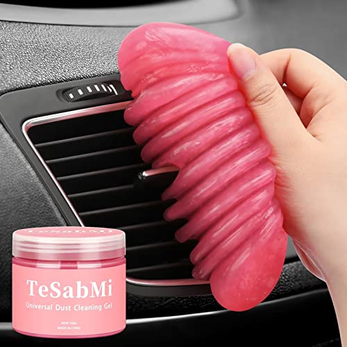 TeSabMi Cleaning Gel for Car Detailing Putty Universal Automotive Dust Car Crevice Cleaner Auto Air Vent Interior Detail Removal Putty Car Cleaning Kit Car Slime Car Accessories Keyboard Cleaner