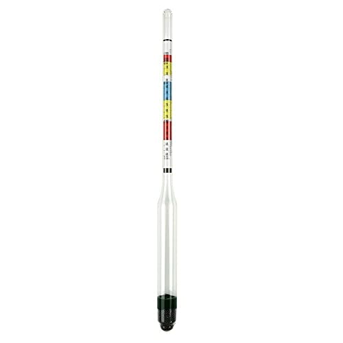 Triple Scale Beer and Wine Precision Hydrometer, Specific Gravity, Brix, Balling for Home Brewing