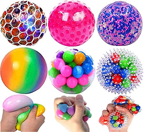 CAPOLARE Stress Balls Sensory Toys Fidgets, Pop It Stress Ball Squishy Toys, Fidget Toys Pop Its Squishies Fidget Pack
