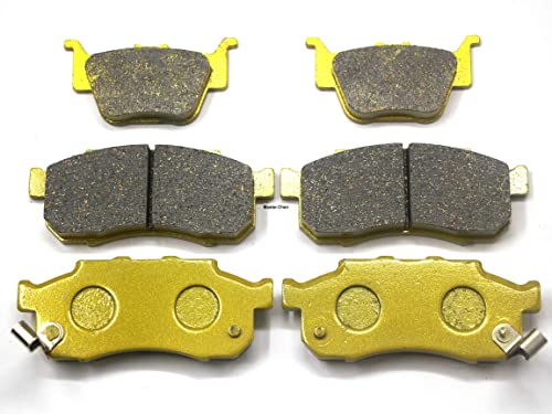 Master Chen Front Rear Brake Pads Brakes for Honda Pioneer 500 SXS500M2 700 SXS700M2 D 700-4 SXS700M4 2015 2016 2017 2018 2019 2020 2021 06451/06452-HL3-A00 06435-HN8-016 FA712 FA713 FA373 MC0006