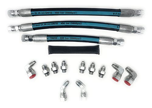 High Pressure Oil Pump HPOP Hoses Lines Kit & Crossover Line Compatible with Ford 1999-2003 7.3L Powerstroke