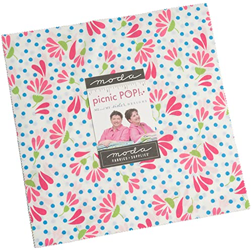 Picnic Pop Layer Cake, 42-10" Precut Fabric Quilt Squares by Me & My Sister Designs