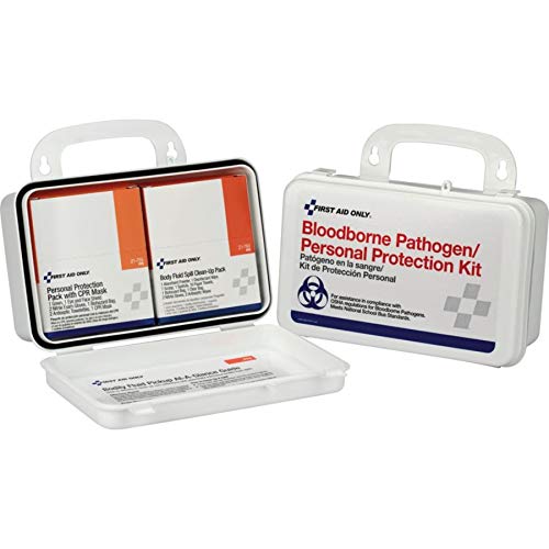 First Aid Only 3065 28 Piece Small Industrial Blood Borne Pathogens/CPR Kit in Weatherproof Plastic Case