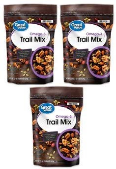 Great Value Omega3 Trail Mix, 22 Oz (Pack of 3)
