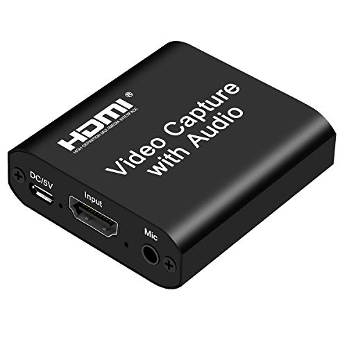 DIGITNOW Video Capture Card 4K HDMI Video Capture Device with Loop Out, Full HD 1080P Game Capture Video Recorder for Live Streaming, Broadcasting or Video Conference