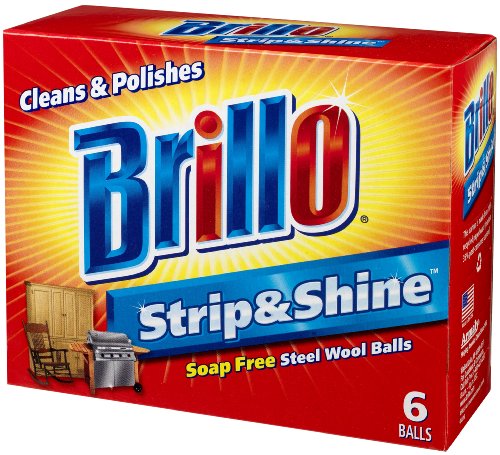 Brillo Supreme Strip & Shine Steel Wool Balls 070881233064 Brillo Strip & Shine Steel Wool Balls, 6-Count
