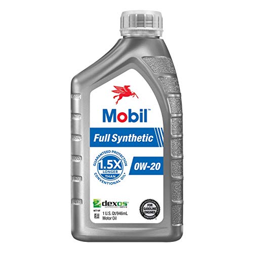 Mobil Full Synthetic Motor Oil 0W-20, 1 Quart