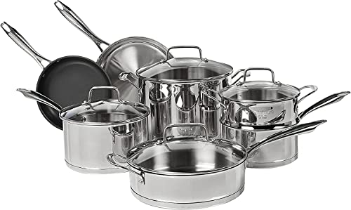 Cuisinart 11-Piece Cookware Set, Professional Stainless Steel, 89-11