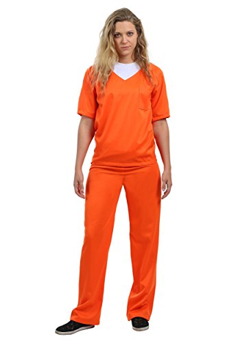 Women's Orange Prisoner Costume X-Small