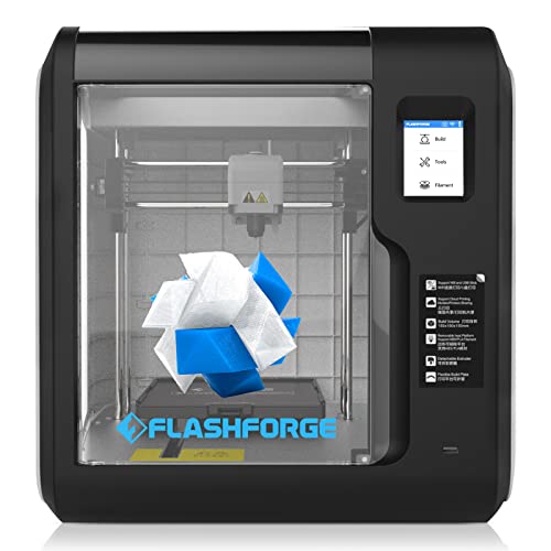 Flashforge Adventurer 3 3D Printer Leveling-Free,FDM 3D Printer with Detachable Nozzle and Removable Flexible Platform,Filament Detection,Built-in HD Camera,Wi-Fi Cloud Printing,Ultra-Mute Printing