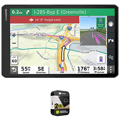 Garmin 010-02315-00 dezl OTR1000 10'' GPS Truck Navigator Bundle with Premium 2YR CPS Enhanced Protection Pack, Black (Renewed)