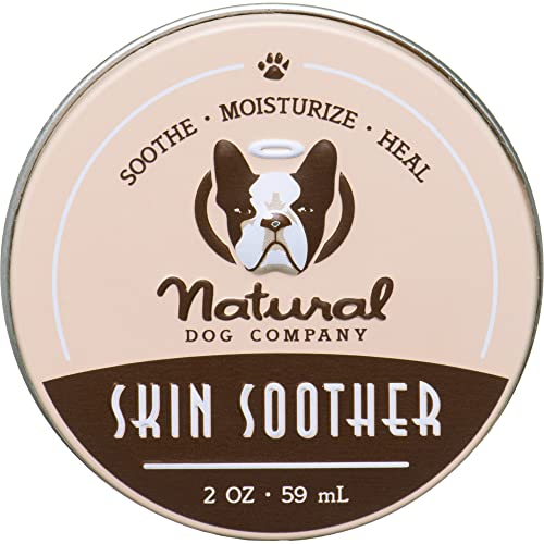 Natural Dog Company Skin Soother, 2 oz. Tin, Allergy and Itch Relief for Dogs, Dog Moisturizer for Dry Skin, Dog Lotion, Ultimate Healing Balm, Dog Rash Cream