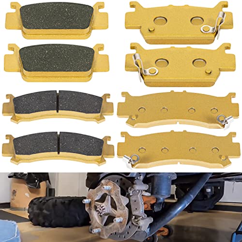 Front & Rear Brake Pads Kit - For 2016-2021 Honda Pioneer 1000 | For 2016-2021 Honda Pioneer 1000-5 | For 2019-2021 Honda Talon 1000R 1000X - Replaces 06451-HL4-A01, 06431-HL4-A01