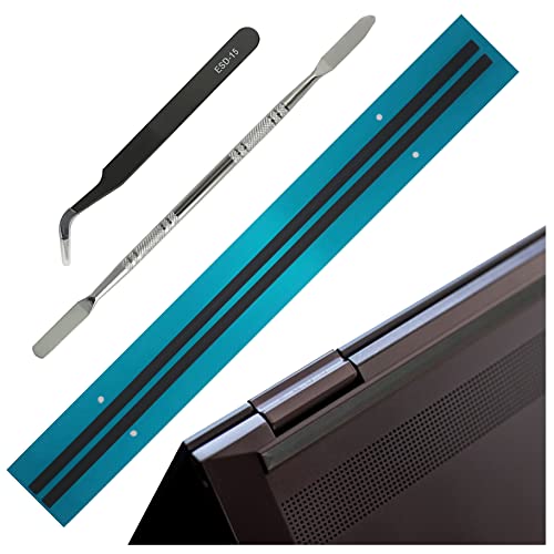 Rubber Feet Strips Replacement HP Envy X360 Convertible 15.6 Laptop with Stainless Steel Lever and Tweezers (Black)